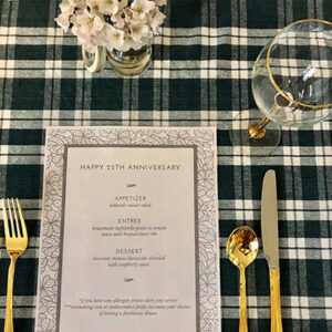 Example of a Private Dinner Place Setting