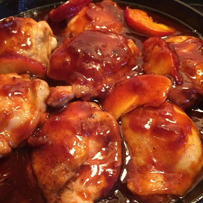 Peach & Whiskey BBQ Chicken