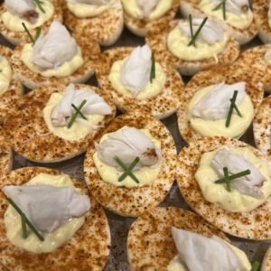 Crab Old Bay Deviled Eggs