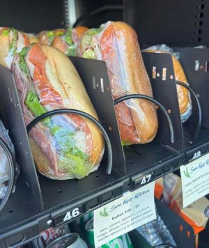 Image of subs inside of Wendy, the vending machine
